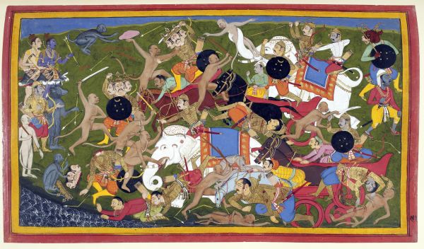 Battle_at_Lanka,_Ramayana,_Udaipur,_1649-53